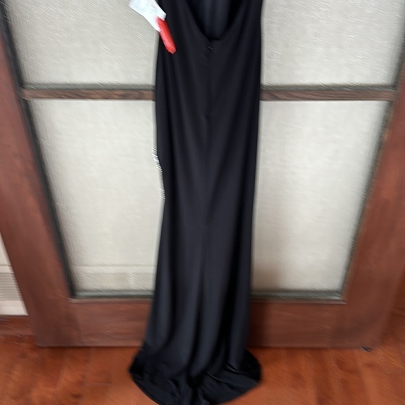 Mac Duggal HIGH SLIT HALTER GOWN W/ RHINESTONE ACCENTS $358 size 0 NEW - Picture 10 of 10